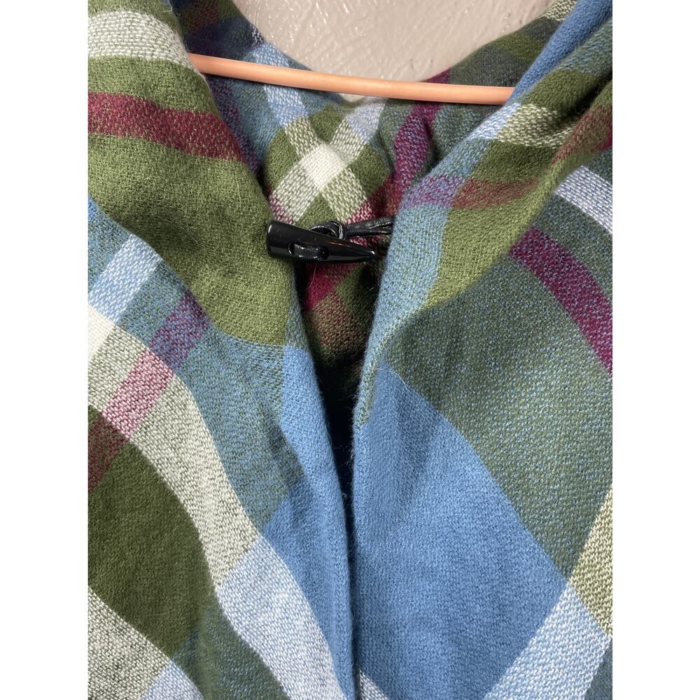 Altare Shawl Woven Wrap Poncho Fringe Trim Collared‎ One Size Colorful - Picture 3 of 4